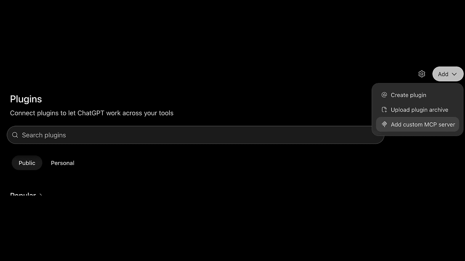 Add custom MCP server